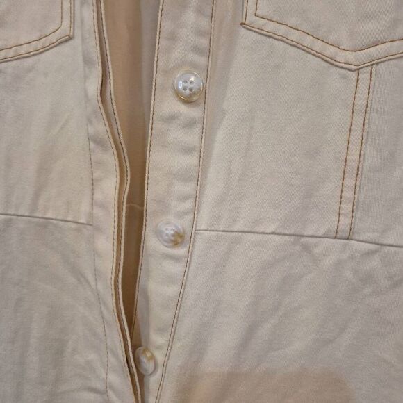 Roolee Women's Ivory Cotton Short Sleeve Jumpsuit - Picture 13 of 15